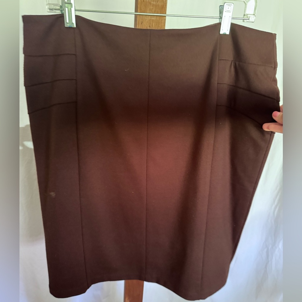 Coldwater Creek Brown Knee-Length Pencil Skirt